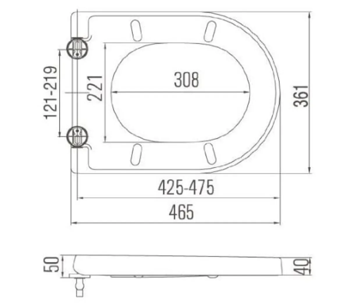 Toilet Seat Cover Soft Close System Lid - Image 4
