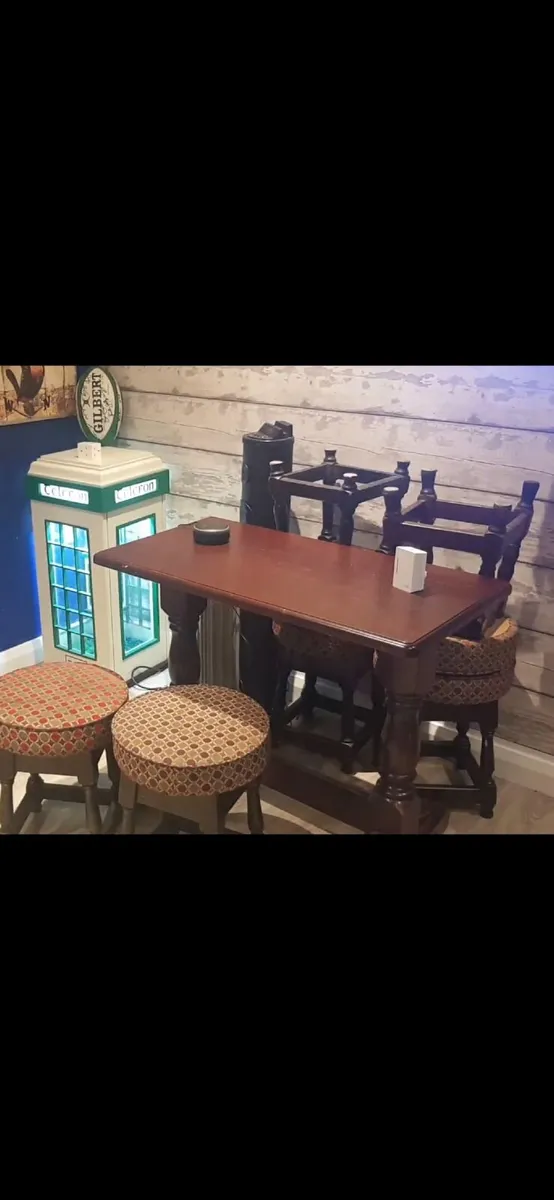 Bar tables and stools