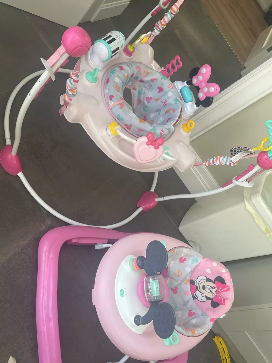 Minnie Mouse Walker and jumparoo - Image 1