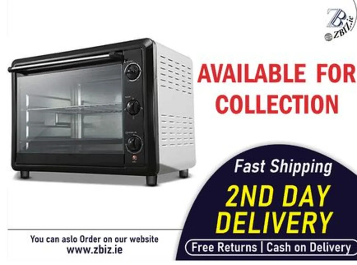 60L Oven Adjustable Temp 120Min Timer Baking - Image 1