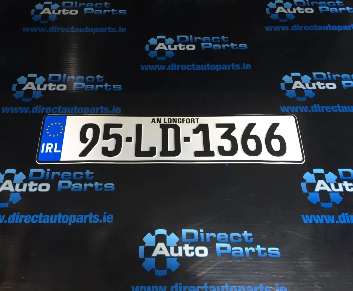 German Style Pressed Number Plates x 2 - Image 1