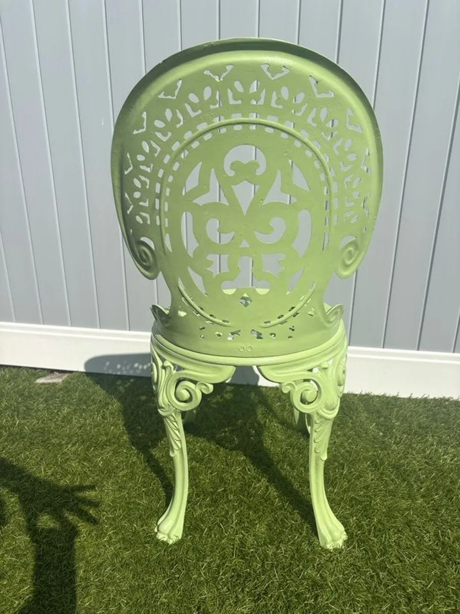 Cast Aluminum Garden Chairs - Image 4
