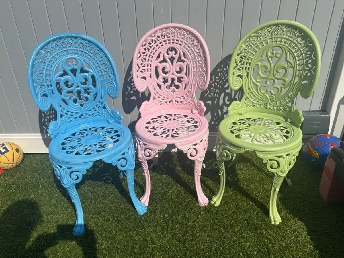 Cast Aluminum Garden Chairs - Image 1