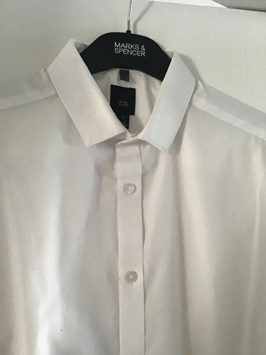 River Island White Mens Shirts Size S - Image 3
