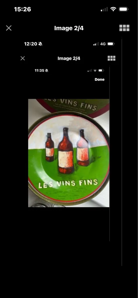 Cocktail Plates Set- Les Vins Fins - Image 2