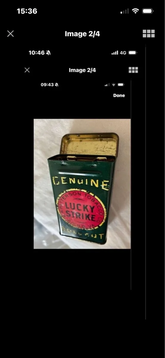 Vintage Lucky Strike Metal Box - Image 2