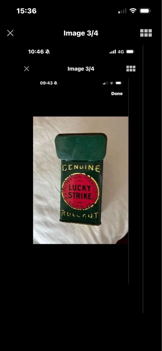 Vintage Lucky Strike Metal Box - Image 3