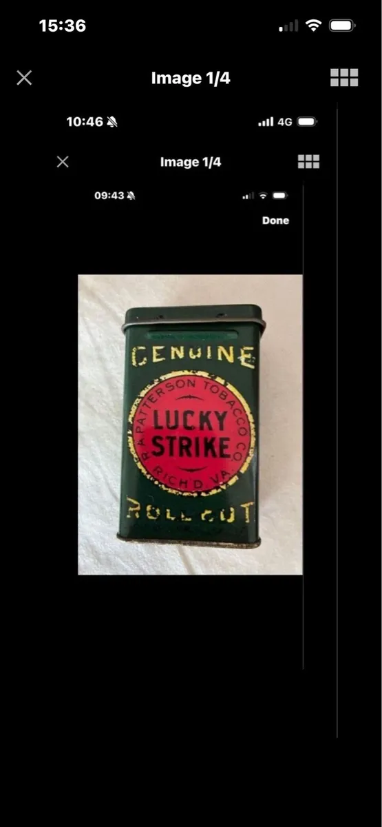 Vintage Lucky Strike Metal Box - Image 1