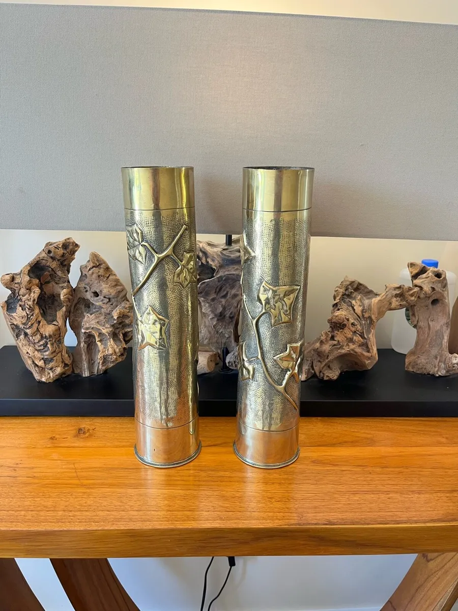 WW1 French Trench Art Vases - Image 1