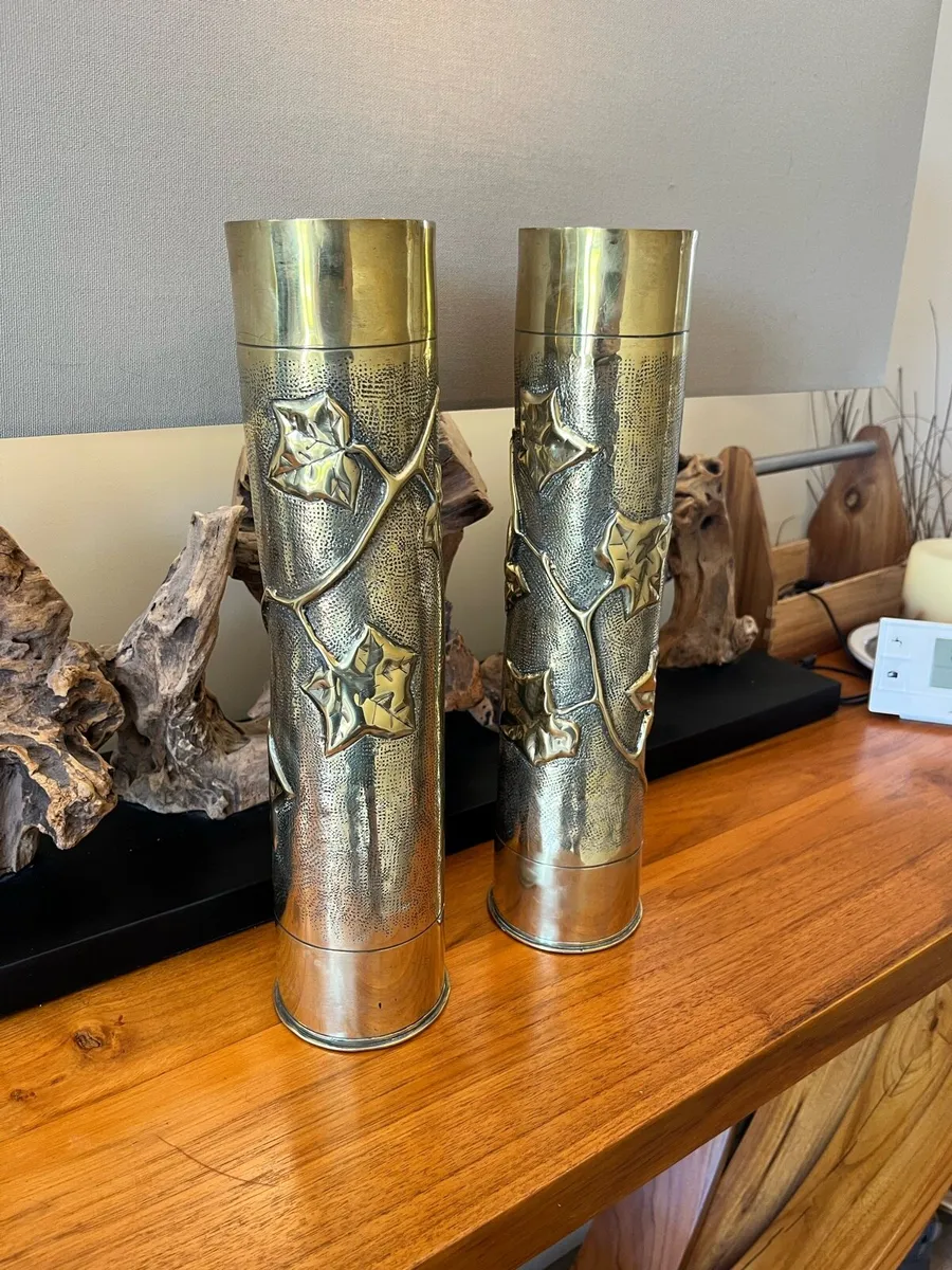 WW1 French Trench Art Vases - Image 3