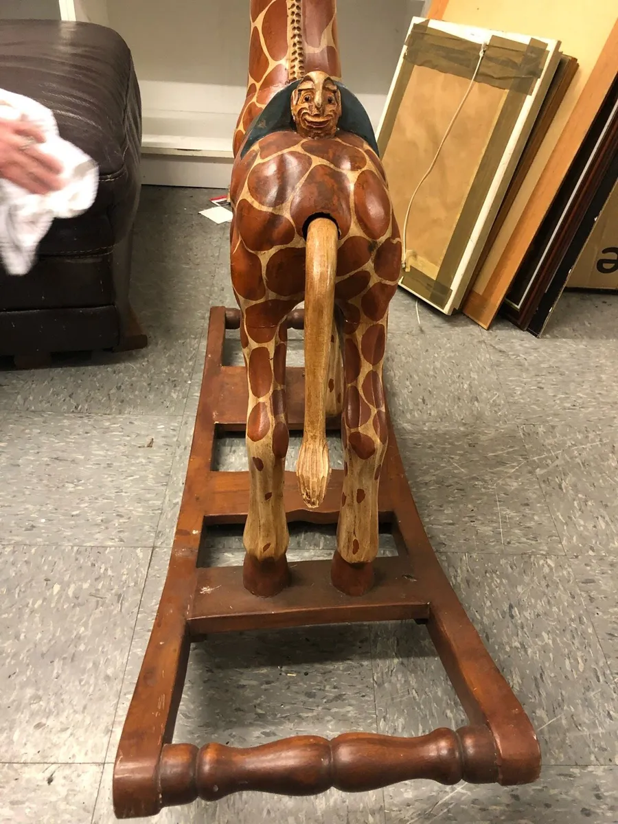 Wooden Rocky zebra funky  ornament or play - Image 1