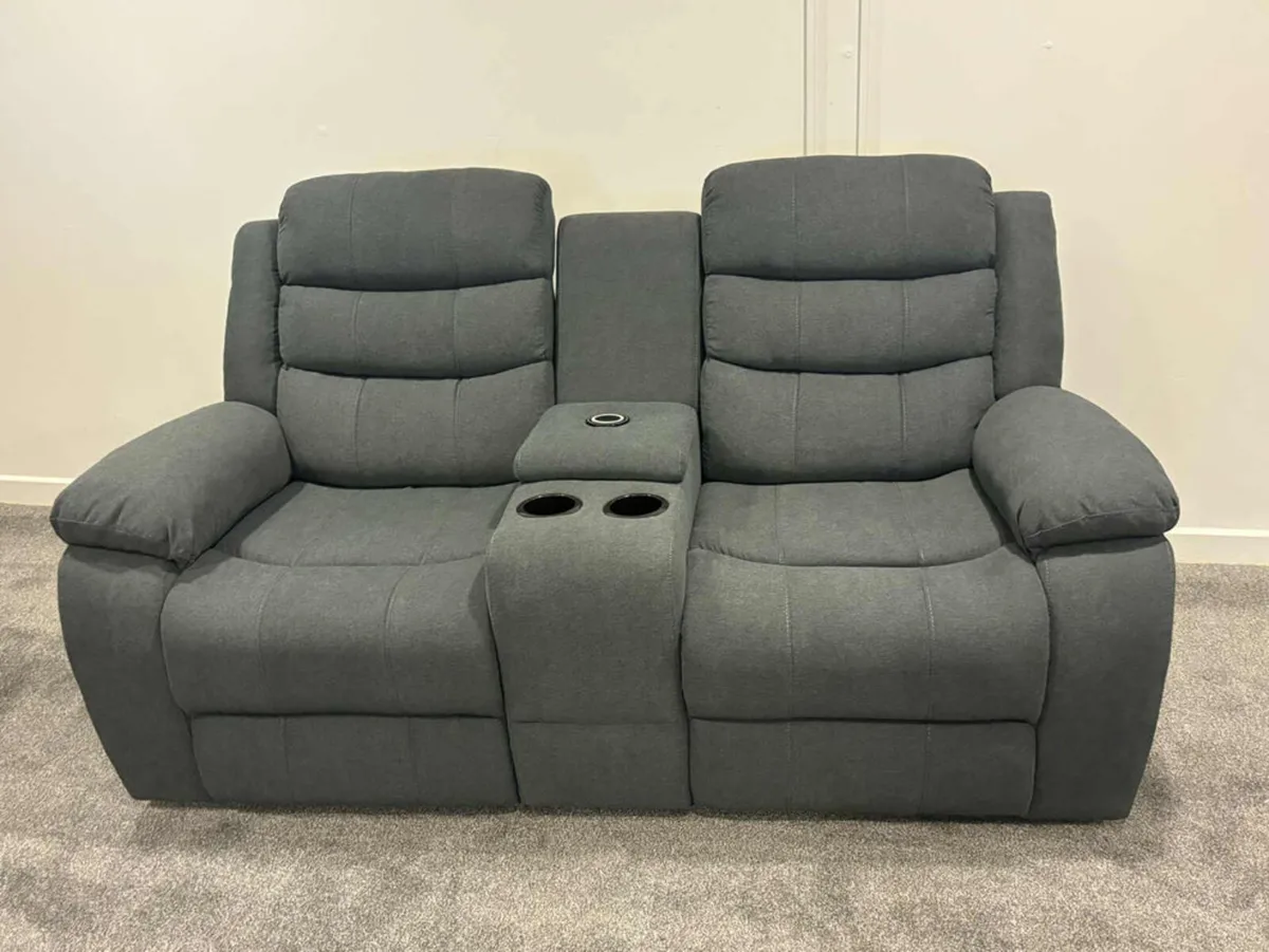 New 3+2 Grey Recliner Couches - Image 2