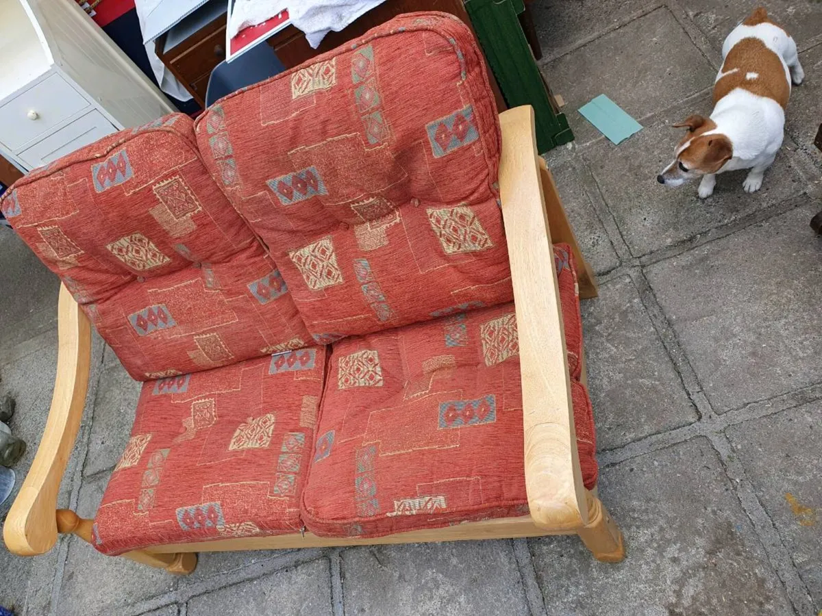 2 seater pine couch - Image 2