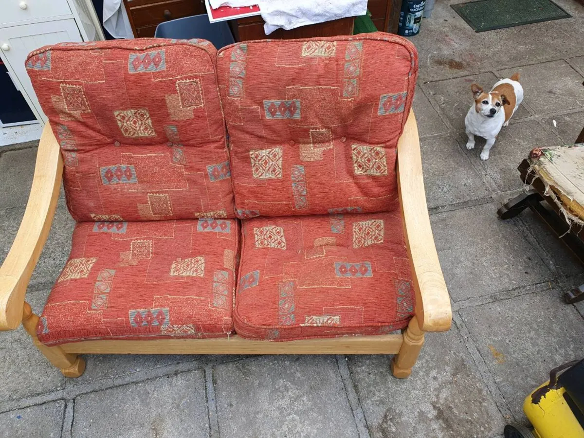 2 seater pine couch - Image 1