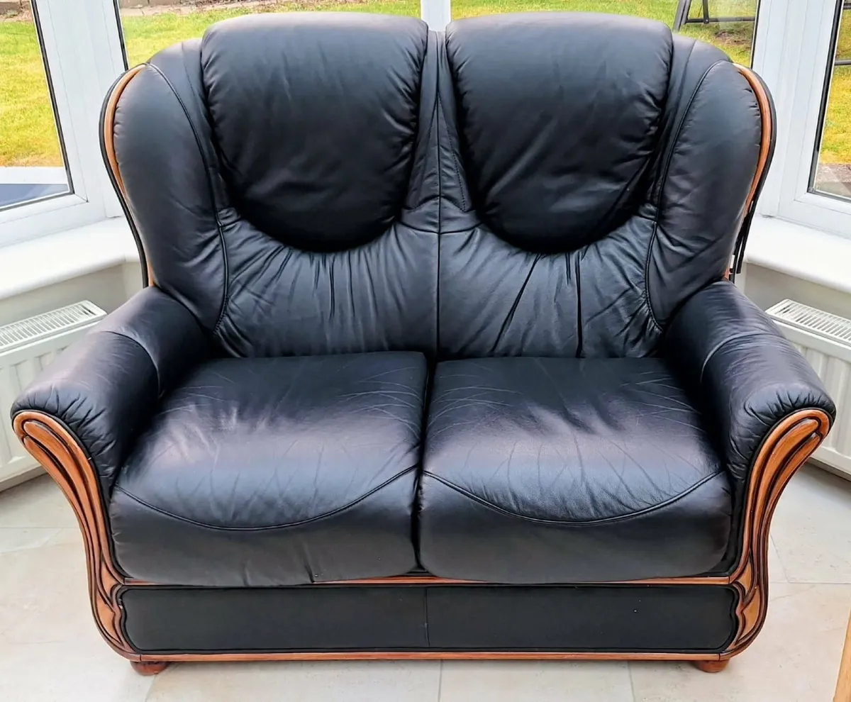 Black Leather Sofas - Image 3