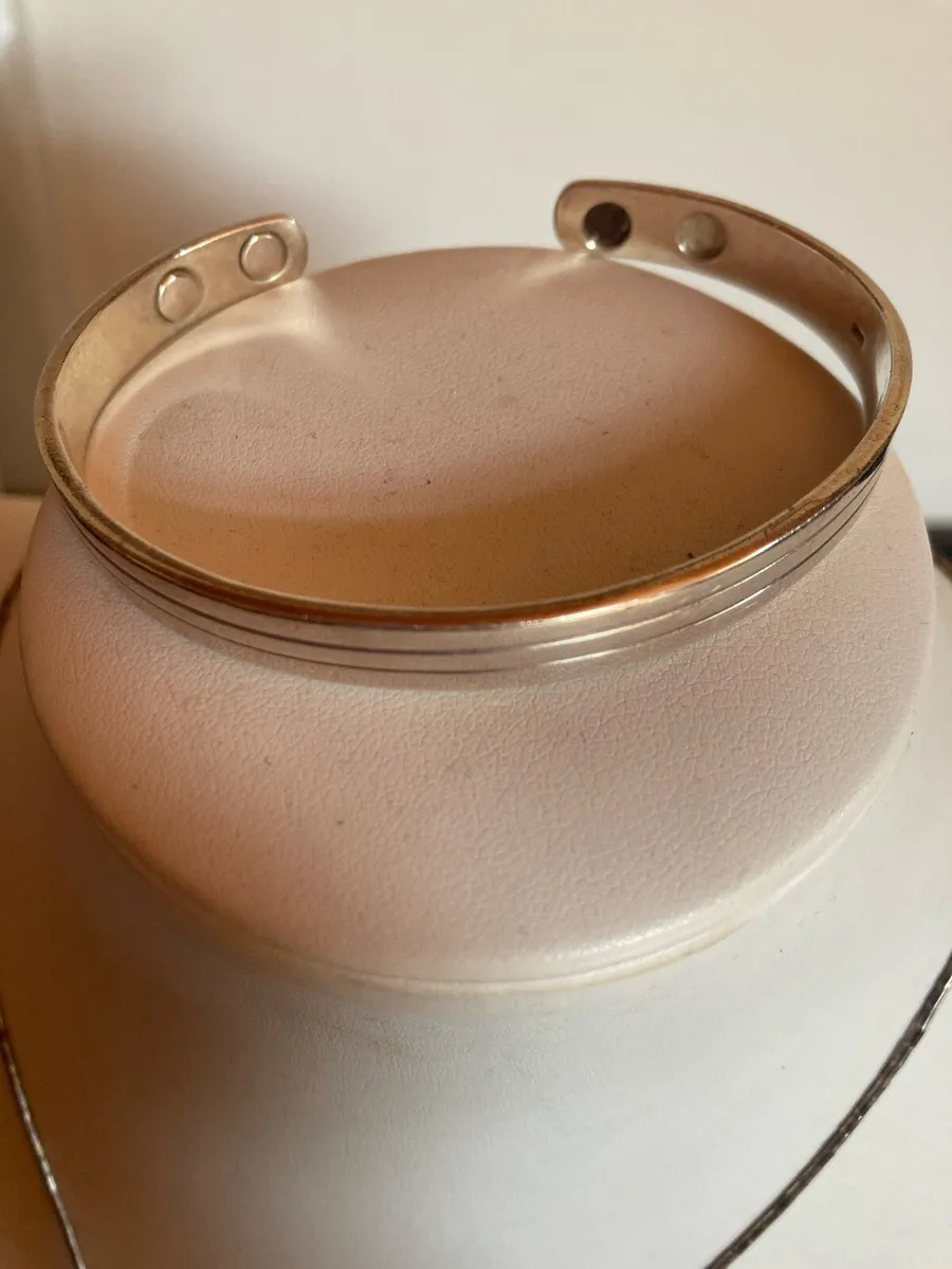 Sterling Silver cuff bangle - Image 1