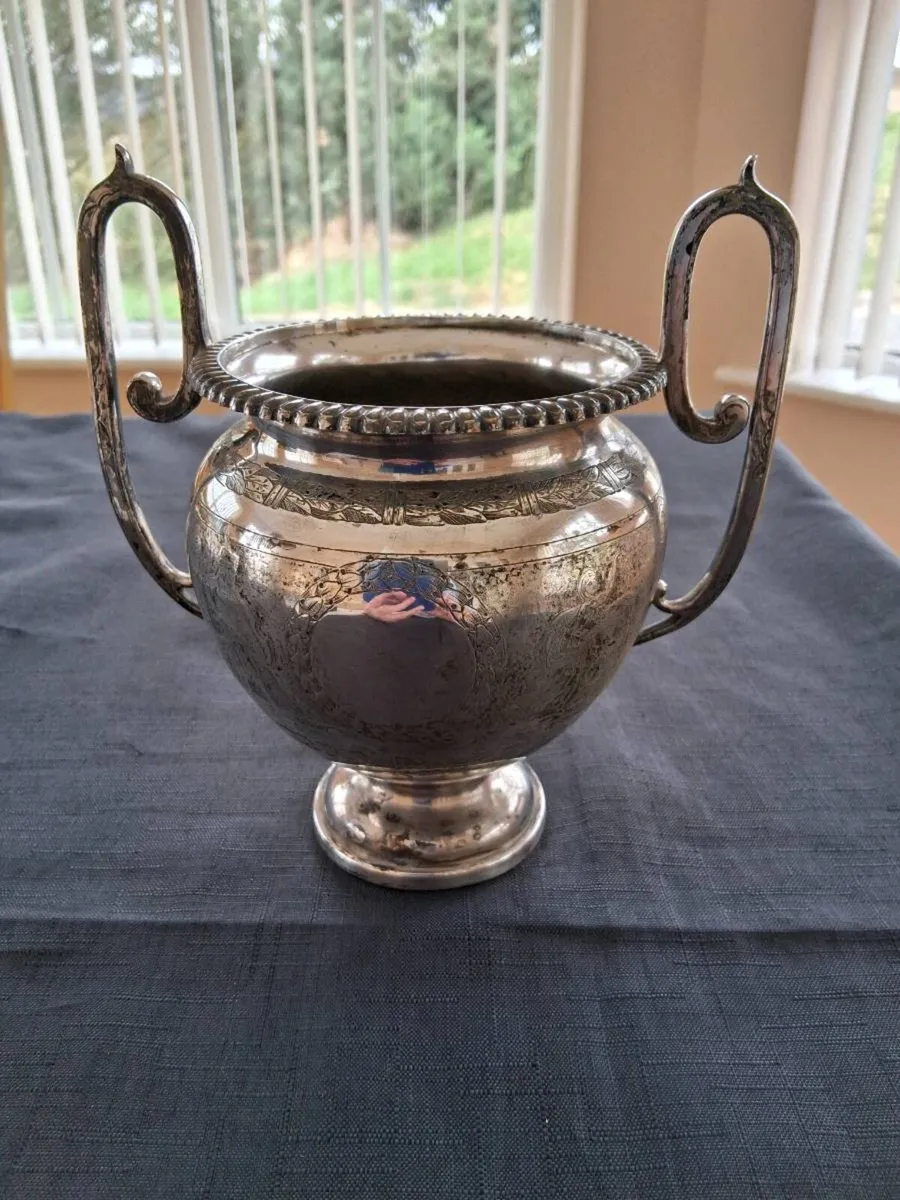 Silver Plated Sugar Bowl With Handles - Image 1
