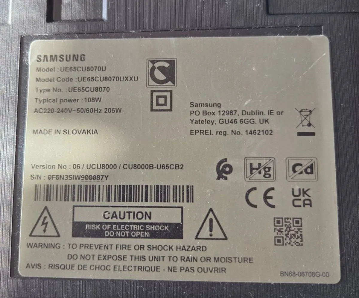 Samsung 65'  Crystal UHD TV - Image 2
