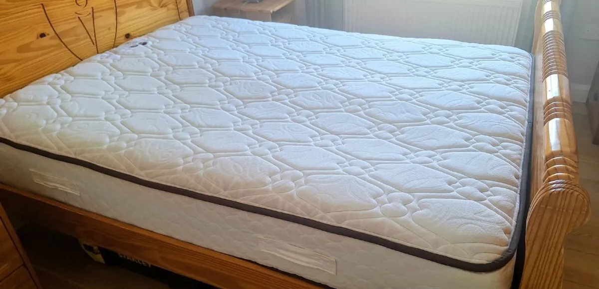 King Size Bed and Mattress - Image 1