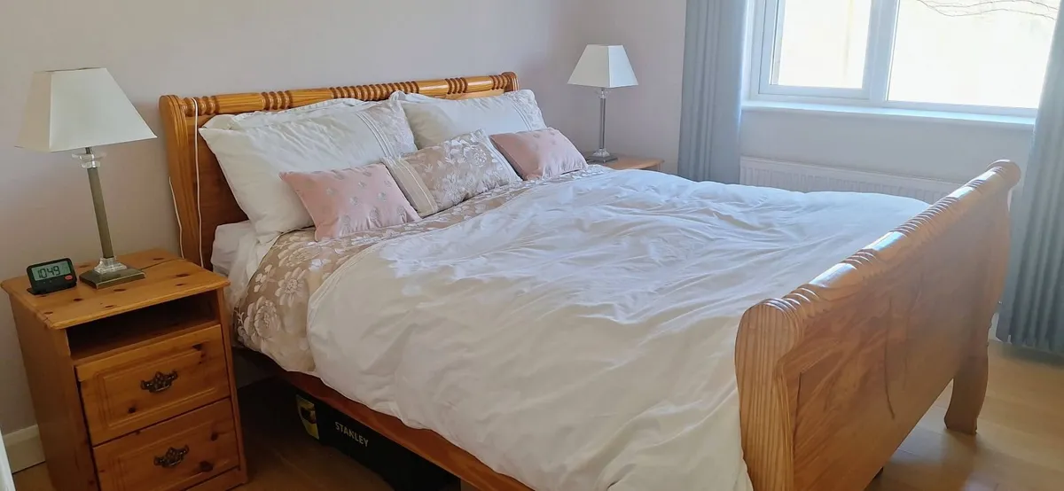 King Size Bed and Mattress - Image 2