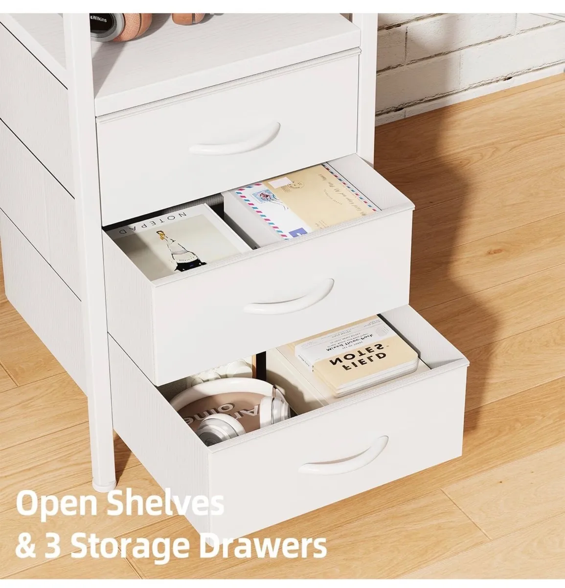 120cm Corner Desk with Drawers, Reversible L shape - Image 3