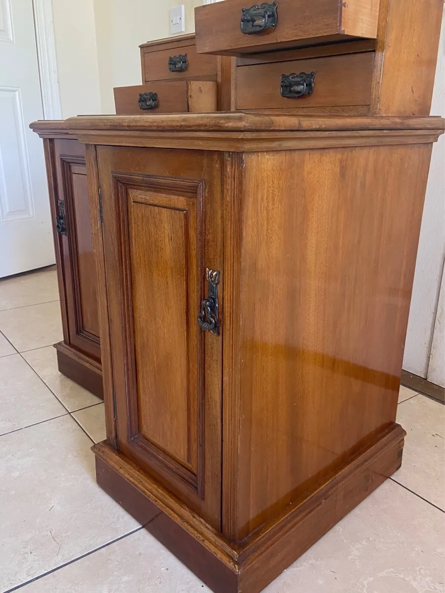 Victorian matching bedside lockers - Image 2