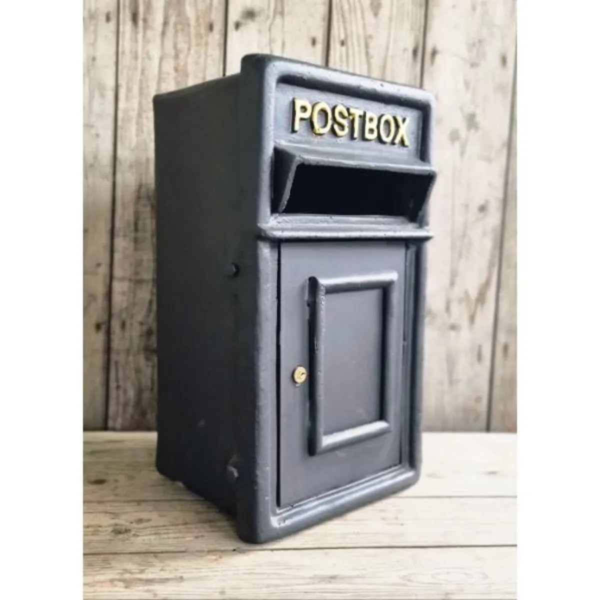 Post Box Small Cast Iron Black Insert CH R MB10 B - Image 1