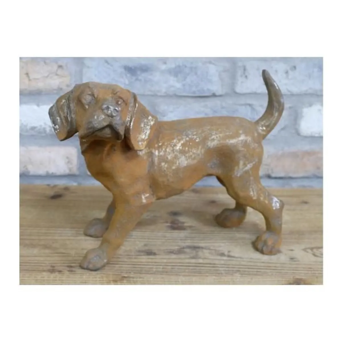 Rusty Cast Iron D0g Small Tail Up D11215 - Image 1