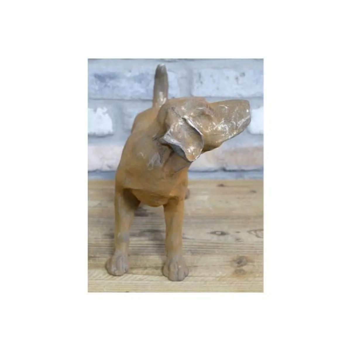 Rusty Cast Iron D0g Small Tail Up D11215 - Image 2