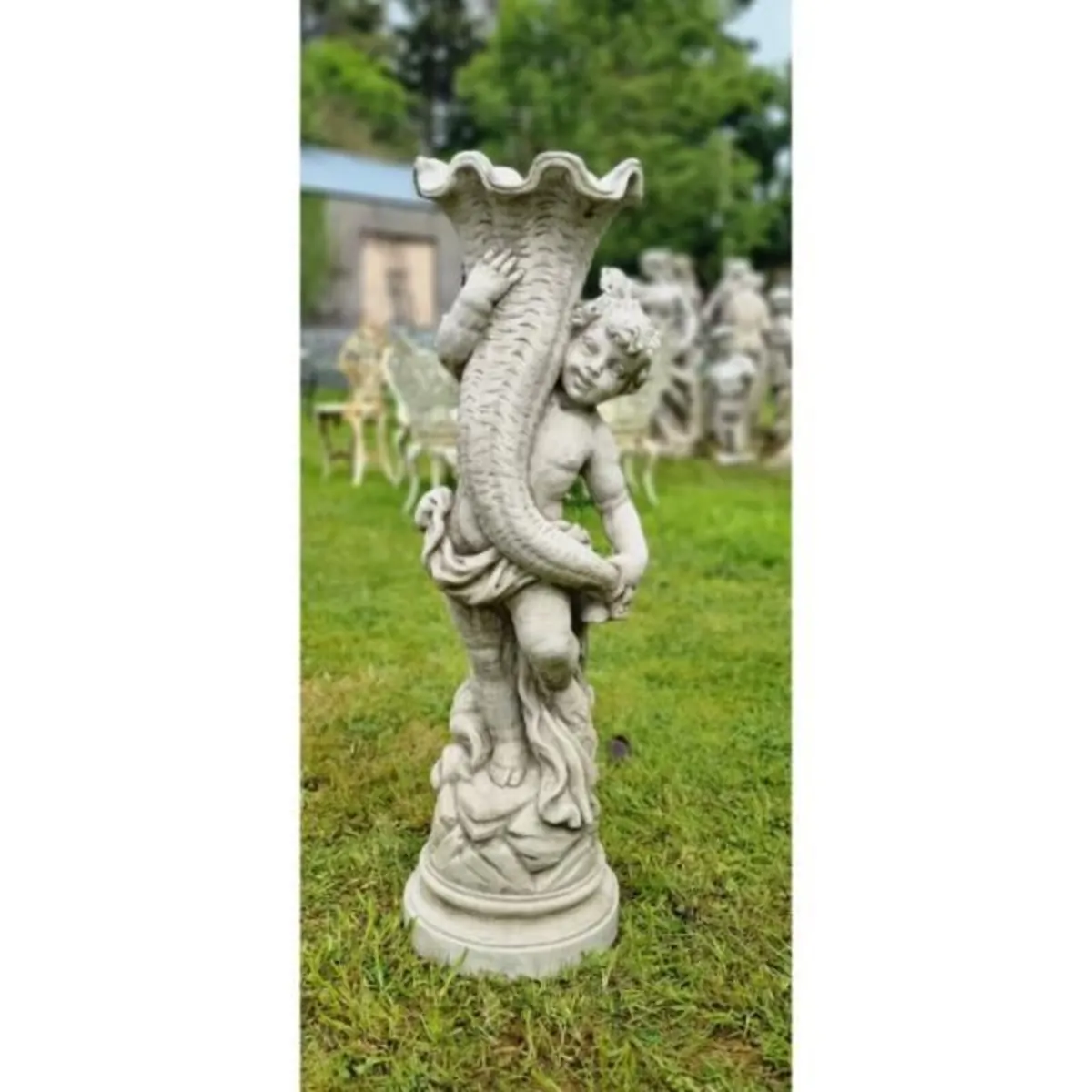 Bird Bath Large Cherub GL BB043 - Image 2