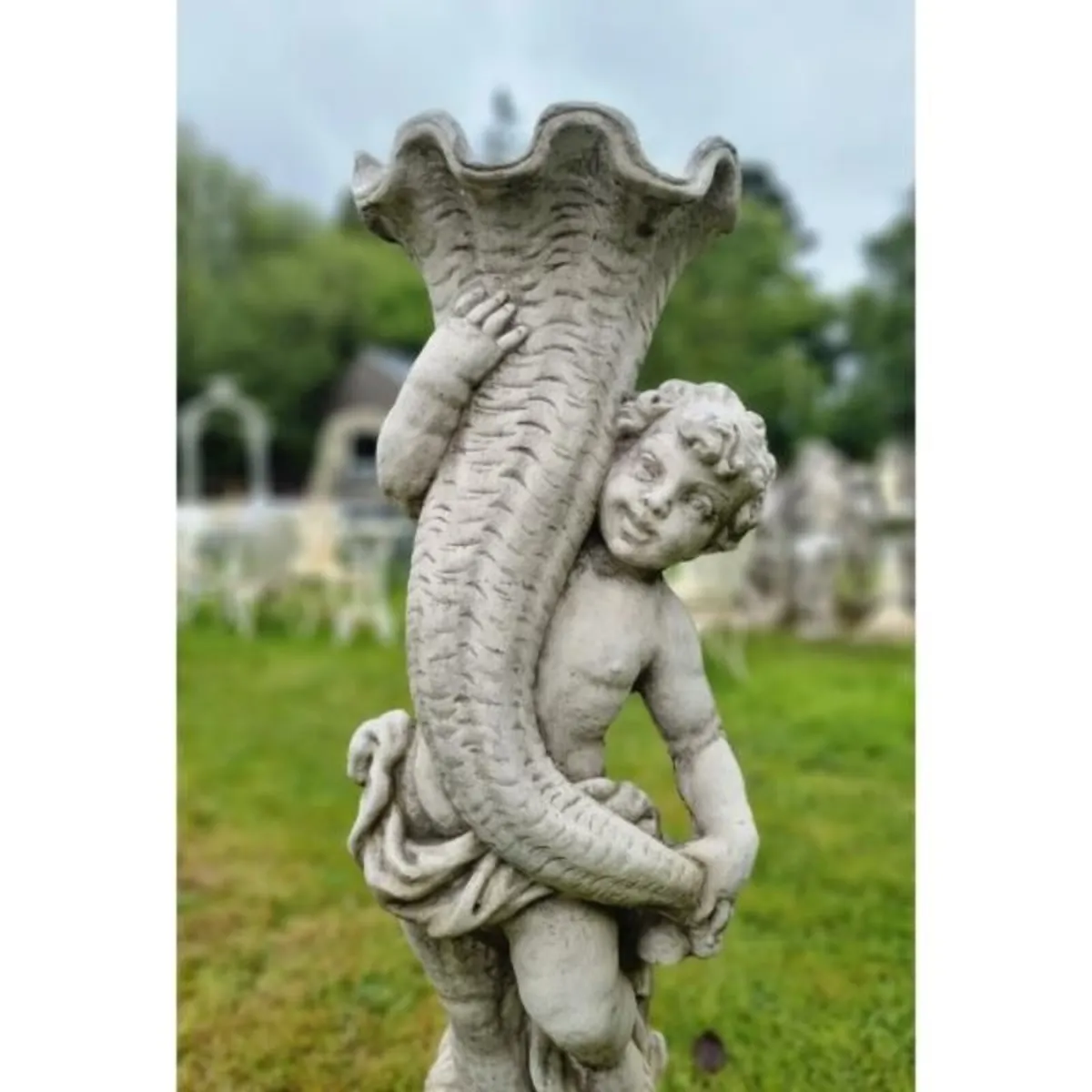 Bird Bath Large Cherub GL BB043 - Image 3