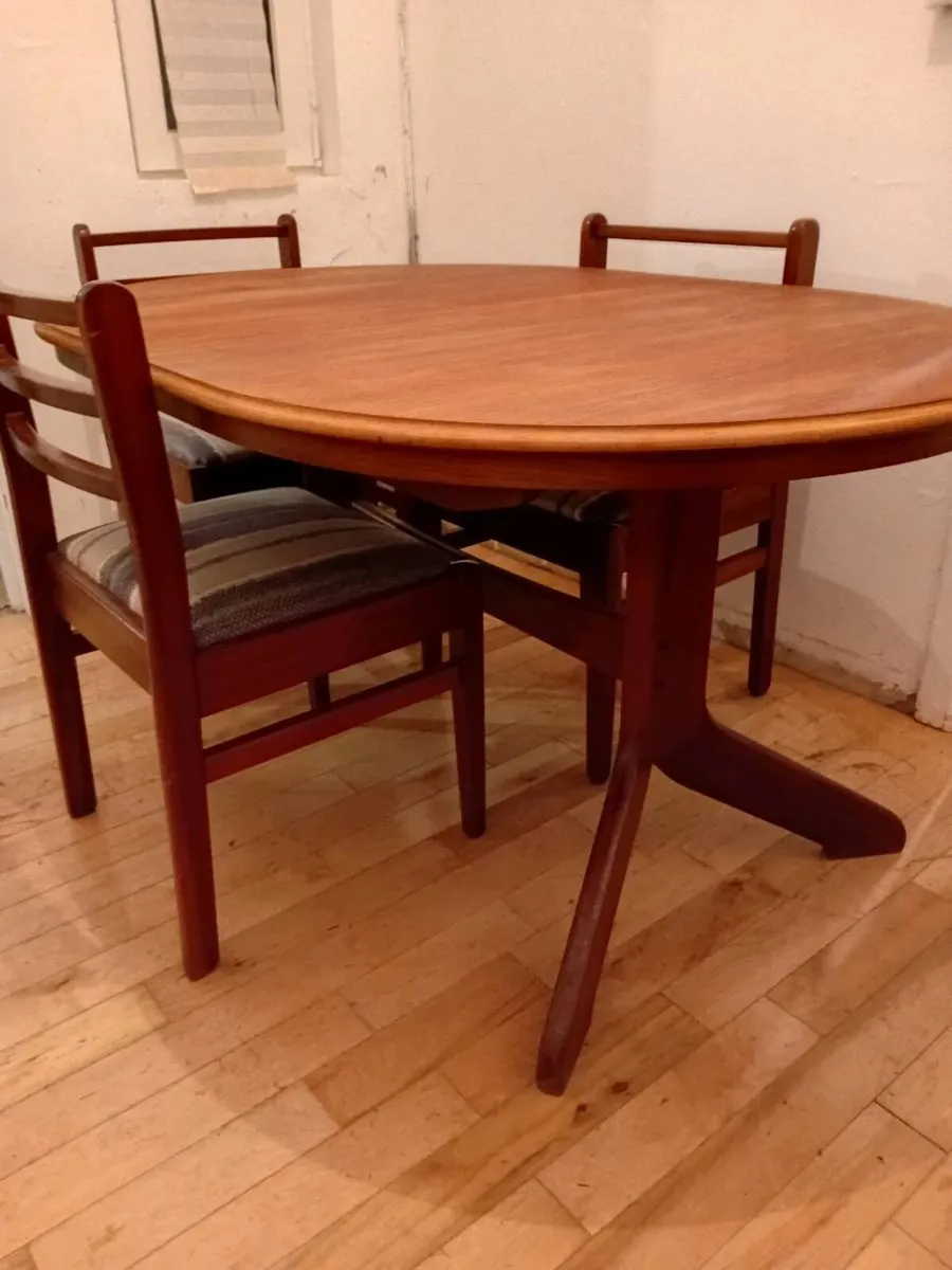 mid century teak dining set - Image 1