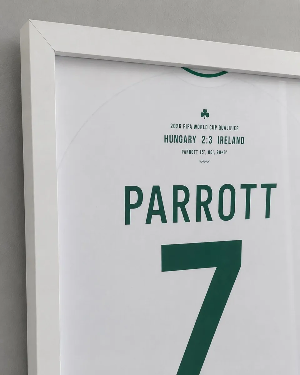 Framed Troy Parrott Ireland Football Print COYBIG - Image 2