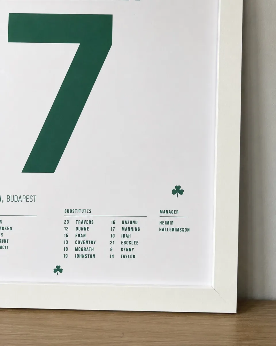 Framed Troy Parrott Ireland Football Print COYBIG - Image 4