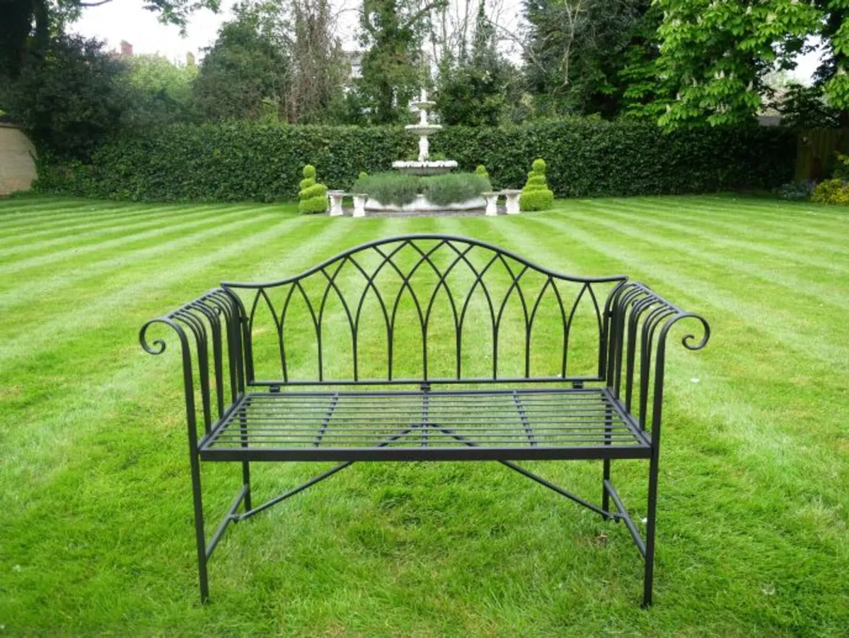 Black Bench – Curved Ends – D9410 - Image 2