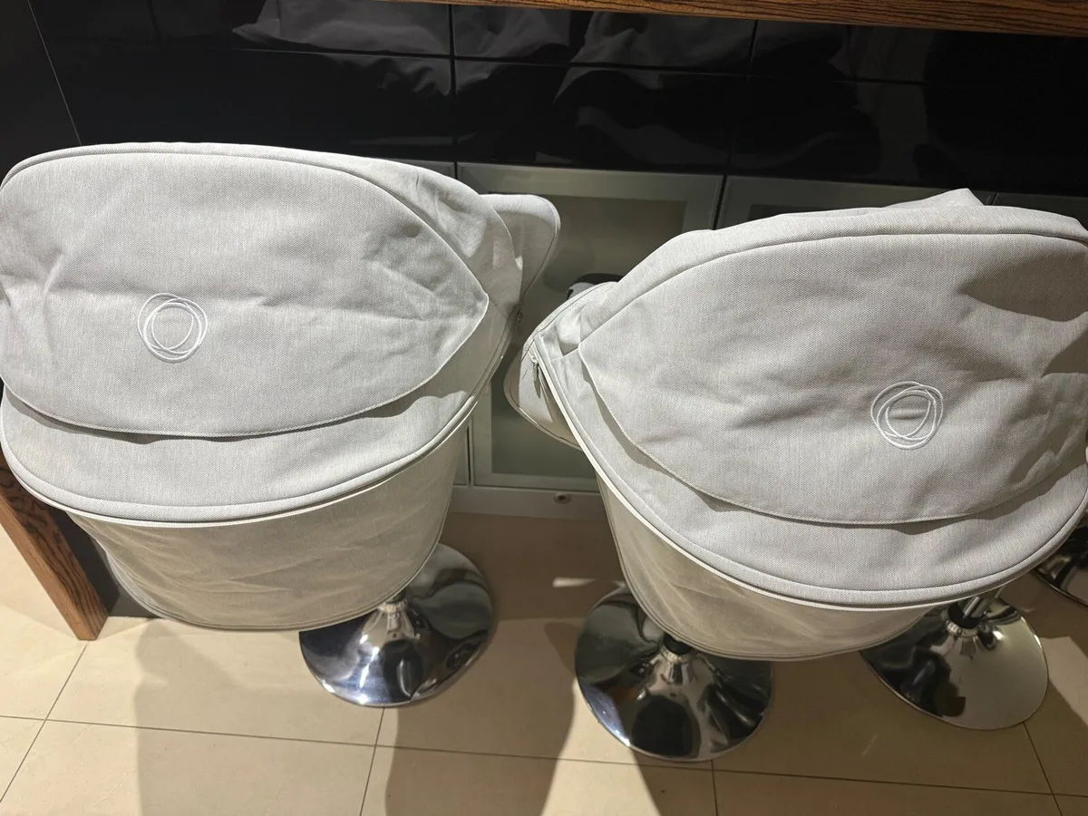 Bugaboo Donkey 5 cream/grey melange hood canopies - Image 2