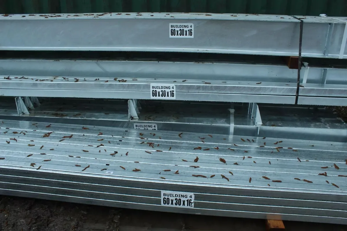 Unused 60' x 30' x 16' Fully Galvanised Steel Port - Image 3