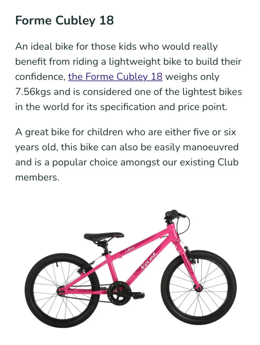 Forme Cubly - Girls Bike (5-8 yr olds) - Image 2