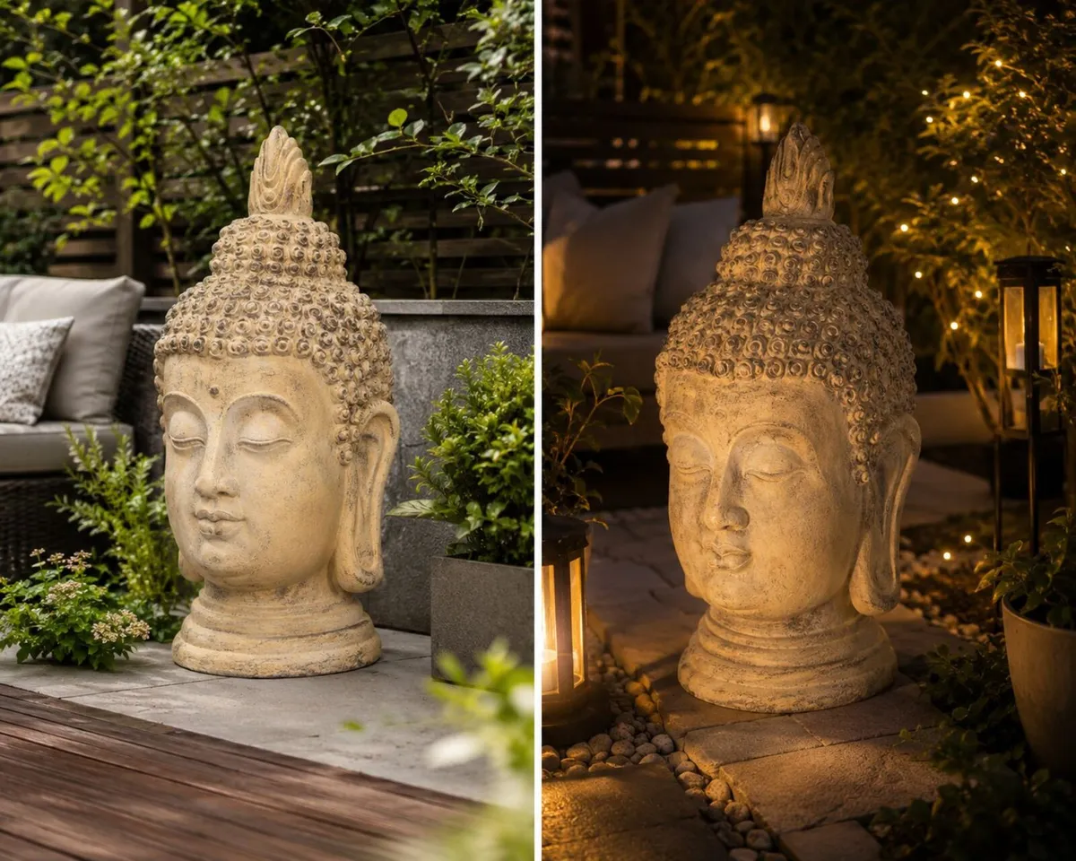 Large Buddha Head Statue 78cm - Image 1