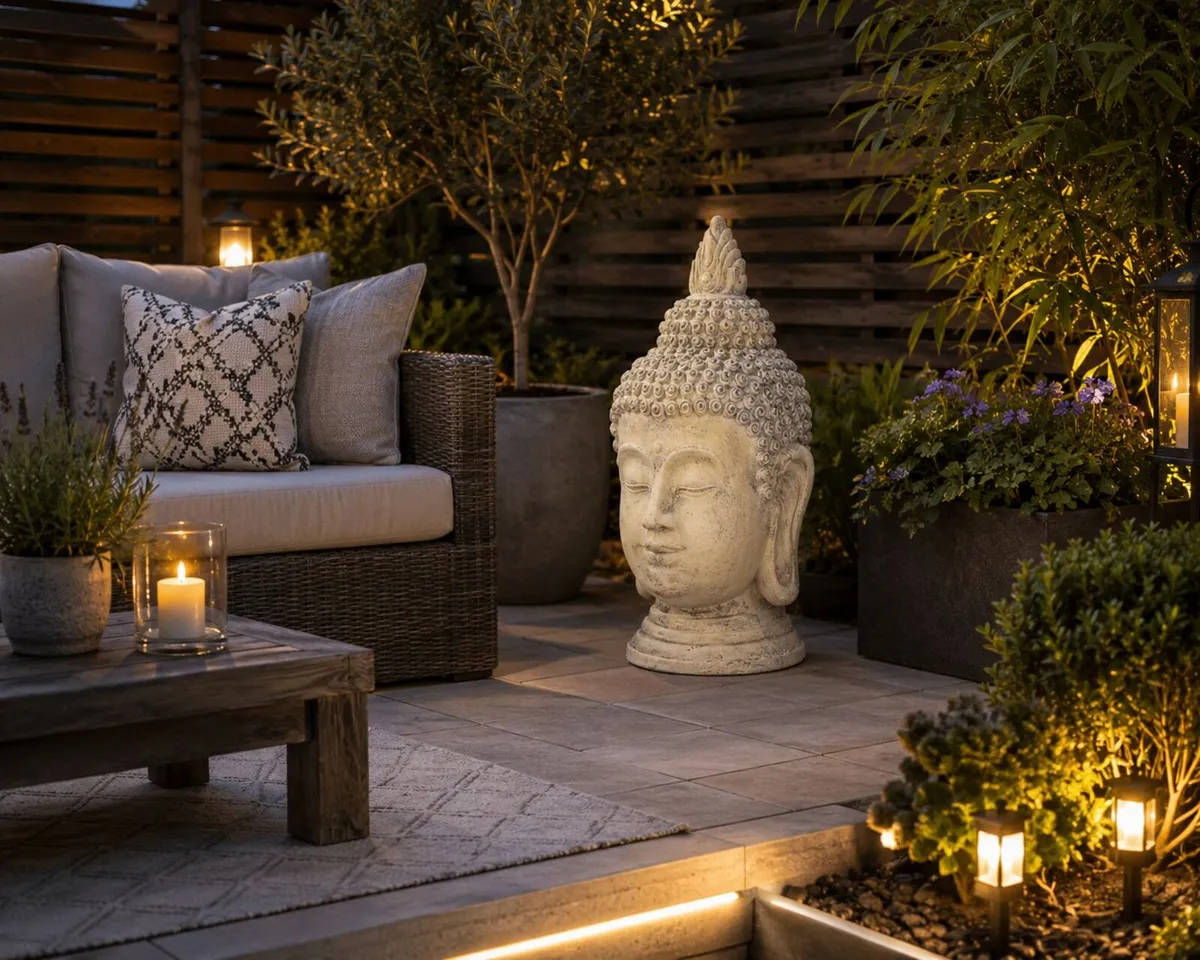 Large Buddha Head Statue 78cm - Image 1