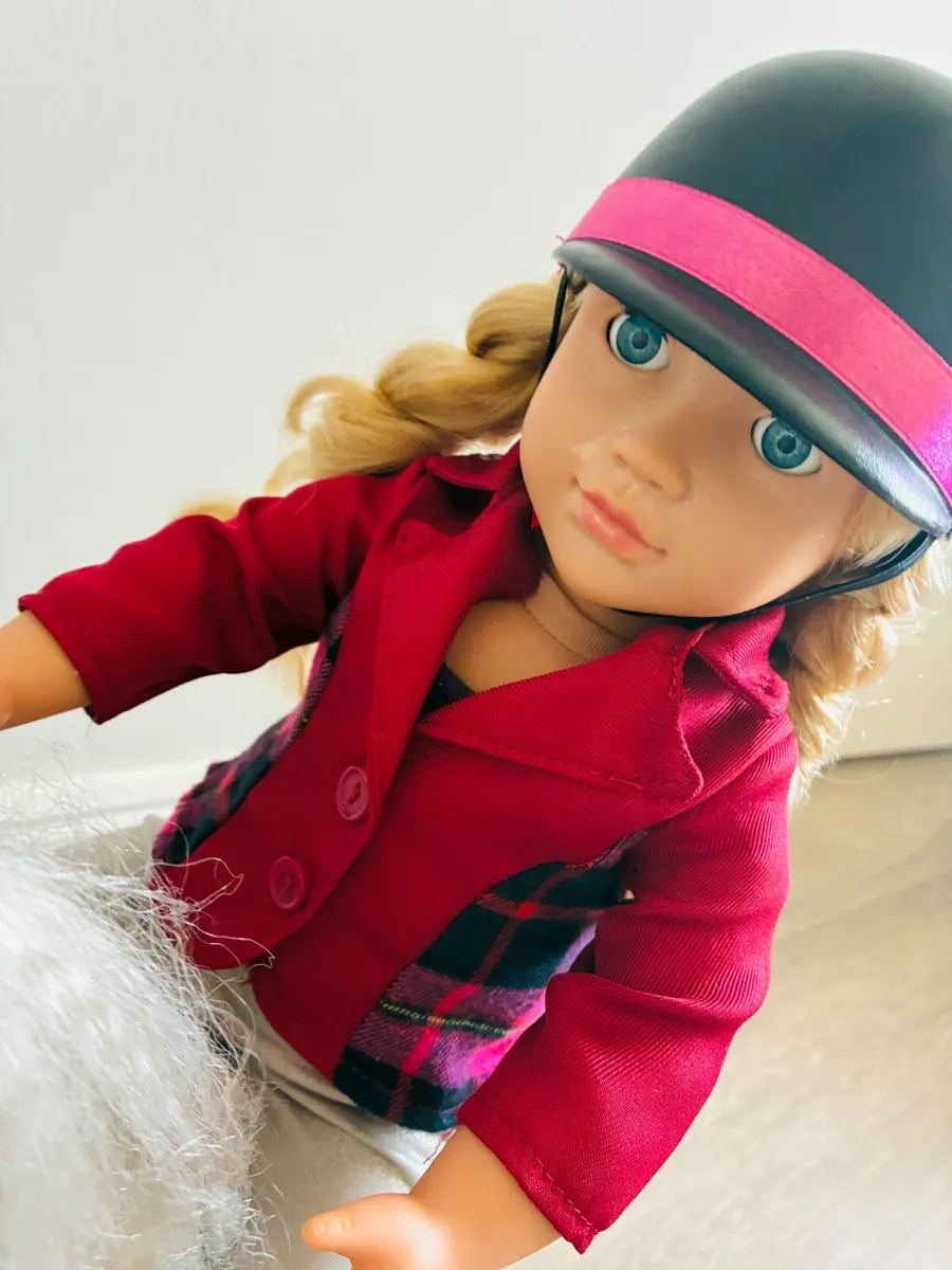 Our Generation Lily Anna deluxe doll riding a gray - Image 3