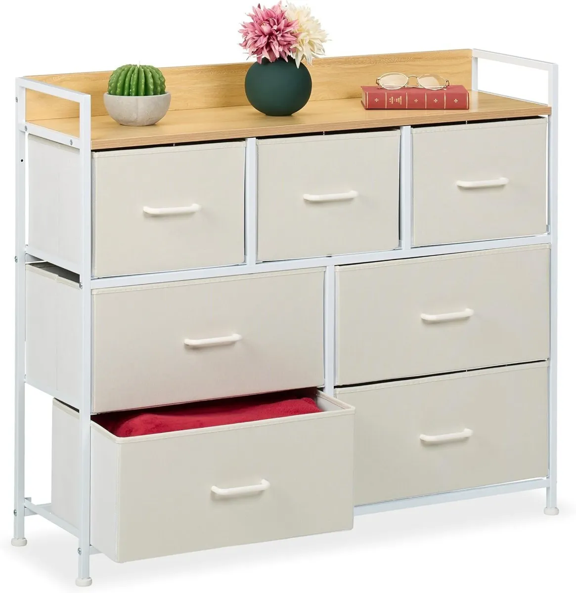 Chest of Drawers HWD: 85 x 100 30.5 cm 7 Fabric - Image 1