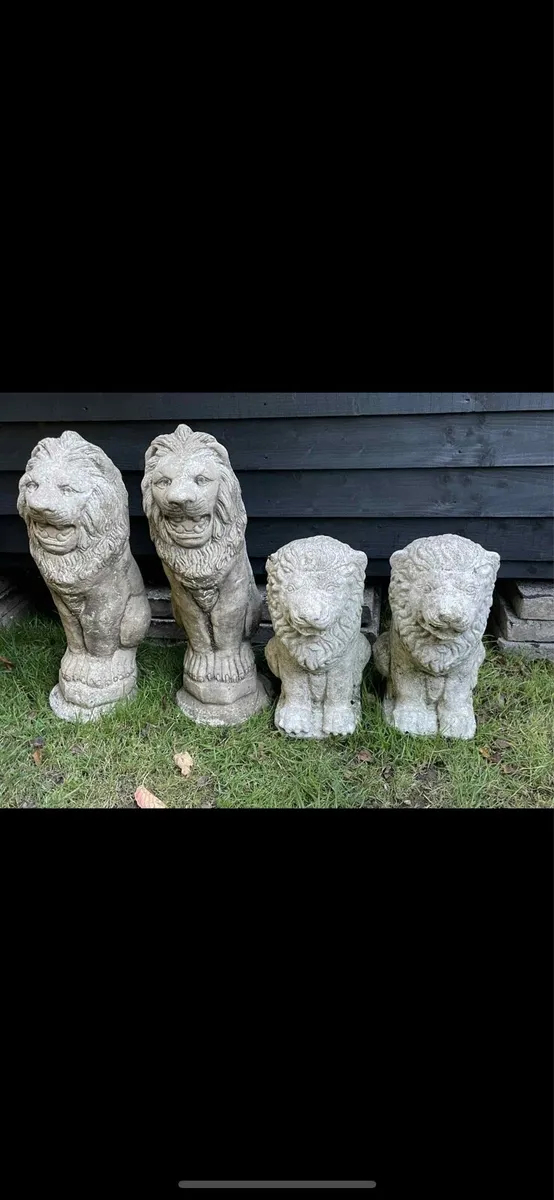 Concrete garden statues