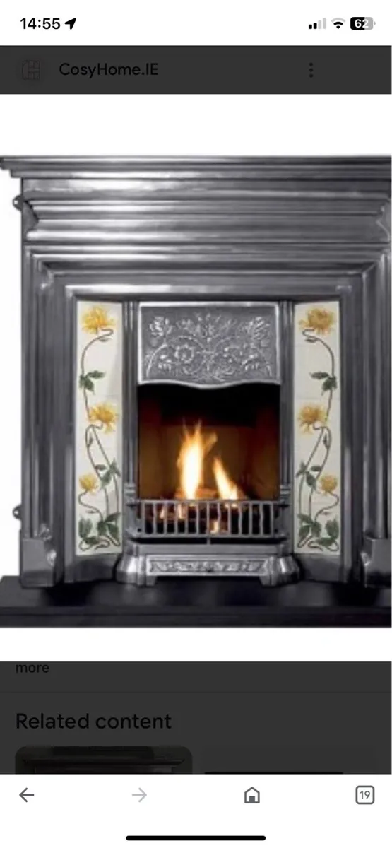 Edwardian polished fireplace - Image 1