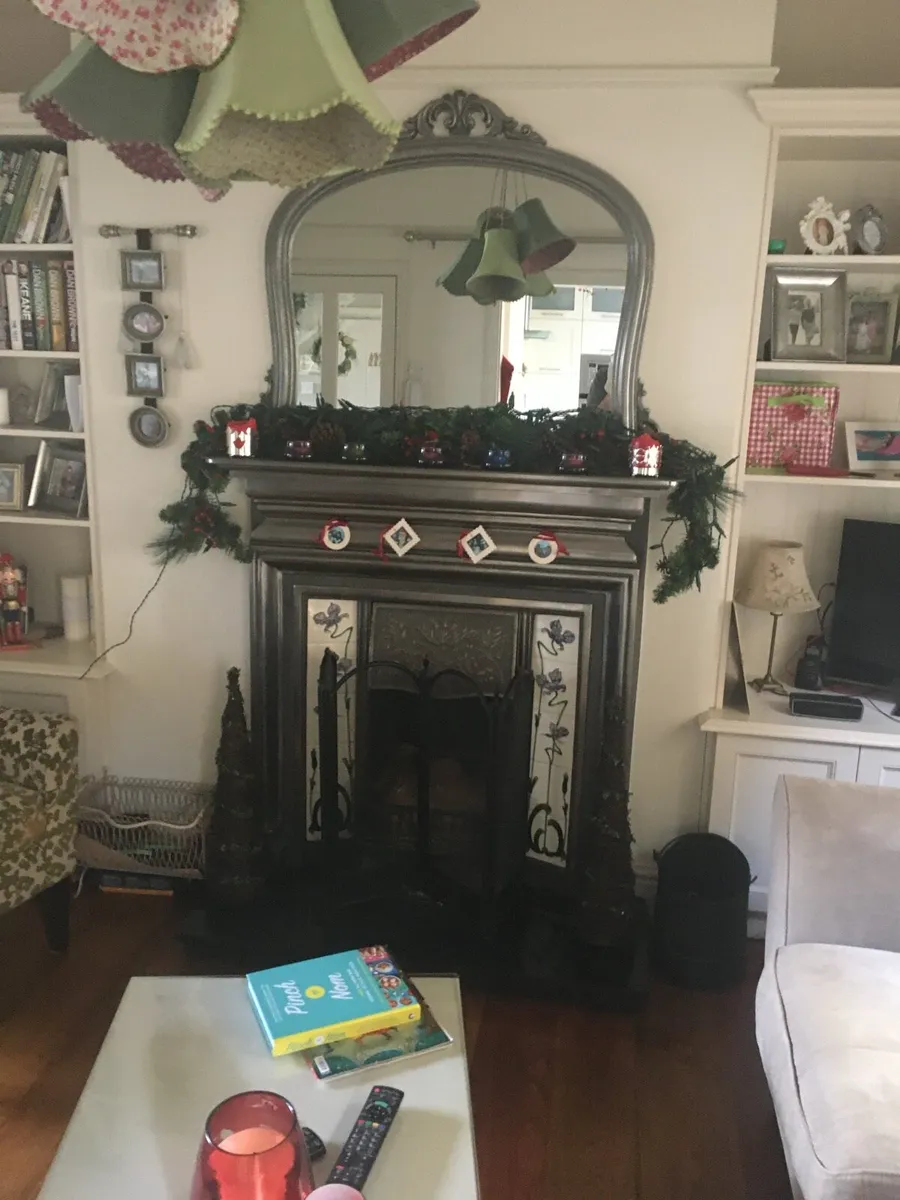Edwardian polished fireplace - Image 2