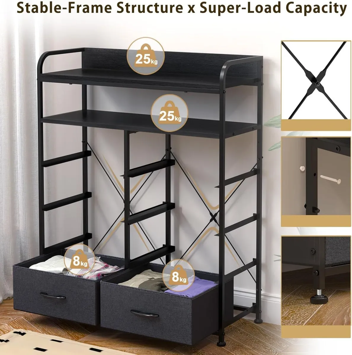 Chest of Drawers Bedroom Large Dresser Storage - Image 3