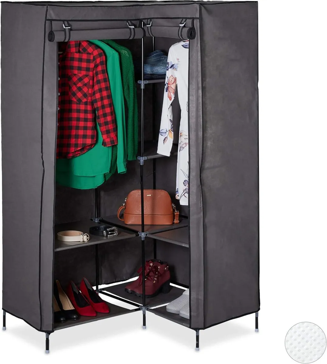 Set of 1 Corner Canvas Wardrobe 3rd Generation 8 - Image 1