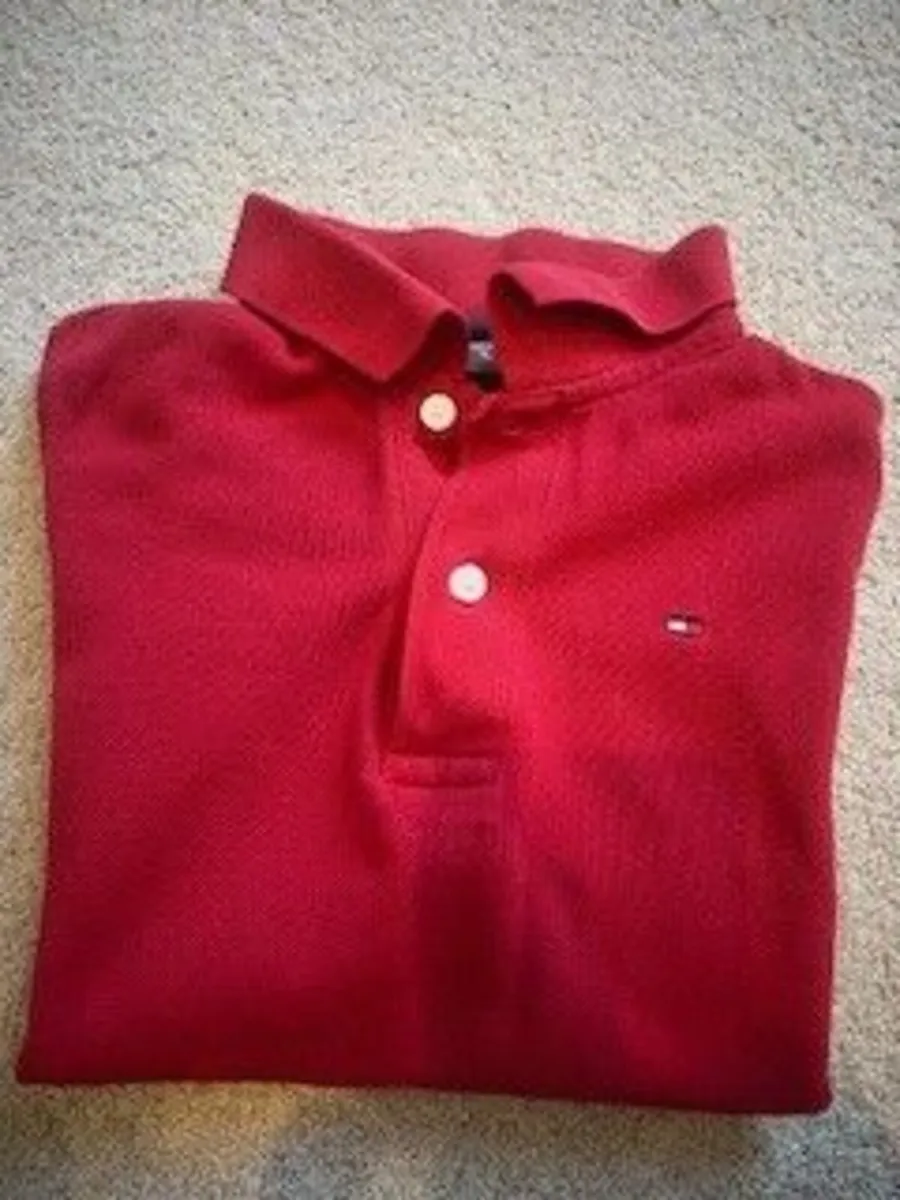 Tommy Hilfiger Red Polo age 4-5 - Image 1