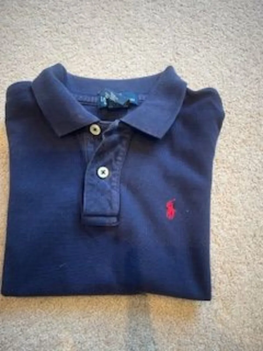 Ralph Lauren Navy Polo Tshirt age 4-5 - Image 1