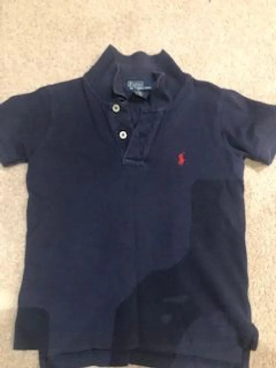 Ralph Lauren Navy Polo Tshirt age 4-5 - Image 4